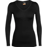 Icebreaker 200 Oasis V Neck Merino Langarm-baselayer - Black