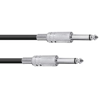Omnitronic Klinkenkabel 6,3 mono 1m sw Audio Kabel
