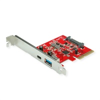 Roline PCI-Express-Karte, USB 3.2 Gen 2, 1x USB-A 1x
