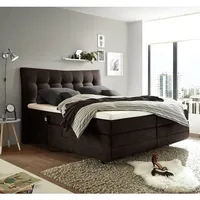 Lomadox Boxspringbett Doppelbett elektrisch verstellbar in der Farbe dark