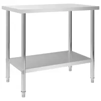 VidaXL Küchen-Arbeitstisch 100 x 60 x 85 cm Edelstahl