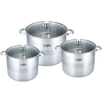 COFI 6 tlg 18/10 Edelstahl Kochgeschirr Induktion 22/24/26cm Universalkochset