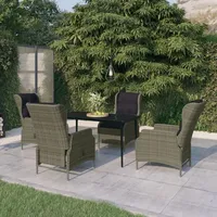VidaXL 5-tlg. Garten-Essgruppe Braun