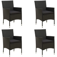 VidaXL Gartenstuhl 56,1 x 73,7 x 55,1 cm schwarz