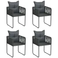 VidaXL Gartenstuhl 54 x 40 x 54 cm schwarz