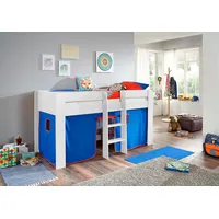 RELITA Hochbett »Andi«, mit Rolllattenrost und Vorhang, mit Leiter,