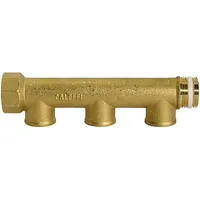 Riegler Verteilerrohr, 3 Abgänge, Eingang 2x3/4, Ausgang 3x1/2 IG,