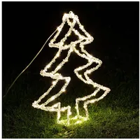 Hi Haushalt International LED Acryl Weihnachtsbaum Gartenbeleuchtung Tanne Christbaum