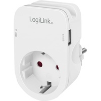 Logilink PA0247 - Steckdosenadapter mit 2X USB-A)