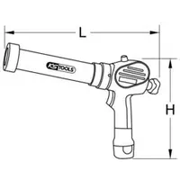KS Tools Akku-Kartuschen-Pistole 310 ml ohne Akku und Ladegerät