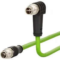 Metz CONNECT Verbindungsleitung M12 ST-M12 ST, 8polig, X-kodiert, gerade-gewinkelt,