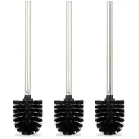 Relaxdays Toilettenbürste, 3er Set, WC, Ersatz, Abnehmbarer Bürstenkopf, Klobürste