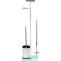 Wenko Stand WC-Garnitur Debar mit Ablage Edelstahl