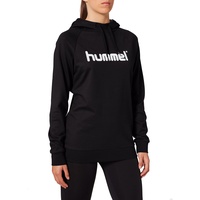 Hummel Damen Kapuzenpullover HMLGO COTTON LOGO HOODIE, Schwarz, L,