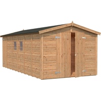 Palmako Dan 2,73 x 5,50 m hellbraun Doppeltür