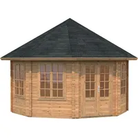 Palmako Holz-Pavillon Hanna Braun tauchgrundiert BxT: 421 cm x