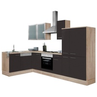 OPTIFIT Winkelküche L-Form 300 x 175 cm grau