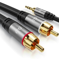 Primewire Cinch zu 3,5-mm-Klinke Audio-Kabel, RCA, AUX, Stereo HiFi
