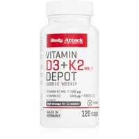 Body Attack Vitamin D3+K2 Depot– 120 Kapseln