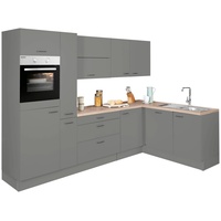 OPTIFIT Winkelküche L-Form 265 x 175 cm grau