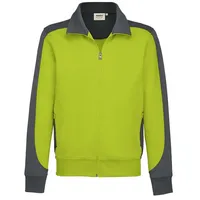 Hakro Sweatjacke Contrast Performance 477-40 kiwi