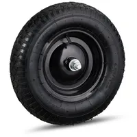 Relaxdays 2 x Schubkarrenrad 4.80 4.00-8, mit Achse, schwarz