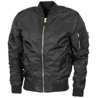 Max Fuchs MFH Bomberjacke US Airforce Jacke MA1, schwarz