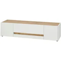 Furn.design Center TV-Lowboard 170x45x40 cm Weiß/Eiche