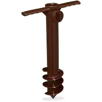 Relaxdays Bodenhülse Kunststoff Braun