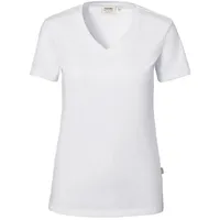 Hakro Damen-V-Shirt Stretch weiß, XL