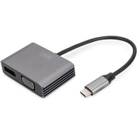 Digitus USB-C - DP + VGA Adapter, 20 cm