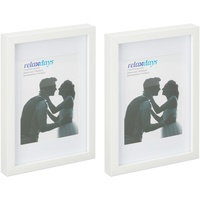 Relaxdays Relaxdays, Bilderrahmen 2er Set, 20x30 cm, Fotorahmen Passepartout,