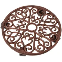 Esschert Design Planttrolley rund L; Gusseisen
