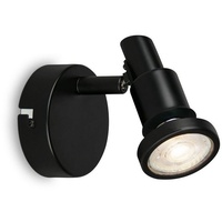 Briloner Wandleuchte Flamo IP44 Spritzwasserschutz Schwenkbar Schwarz