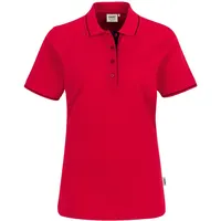 Hakro Damen Poloshirt Casual rot/schwarz,