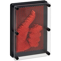 Relaxdays 3D Nagelbild Pinart, Retro Nagelspiel, 13x18 cm, 3D-Abdruck,