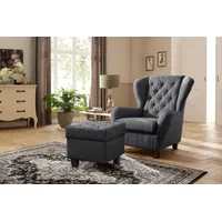Home Affaire Ohrensessel »Alexandra«, incl. Hocker, mit Steppung, in