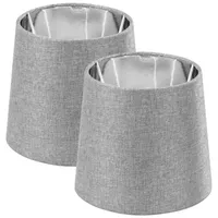 Navaris 2x Lampenschirm Tischlampe E14 rund - 15,2x13,7x17,2cm -