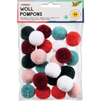 Folia Pompons farbsortiert Elegance Ø 3,0 cm 24 St.