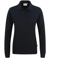 Hakro Damen Longsleeve-Poloshirt Mikralinar® schwarz, 3XL