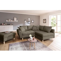 Home Affaire Ecksofa »Rice L-Form inkl. Hocker«, (Set, mit