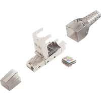 BKL Electronic RJ45 Stecker, werkzeuglos, STP, CAT 6A 10121201