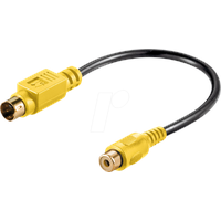Goobay 60845 Video Kabeladapter, S-Video zu Composite - Mini-DIN