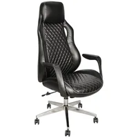 Kijng Rider Chefsessel Gamingstuhl Schwarz Lederfaserstoff - Ergonomischer Bürostuhl