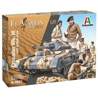 Italeri Britisch Crusader Mk.III mit Besatzung-Modellbau, Bausatz, Standmodellbau, Basteln,