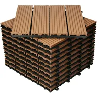 ECD Germany WPC Terrassenfliesen 30x30 cm 11Er Spar Set