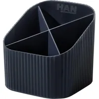HAN Stiftehalter KARMA schwarz Polystyrol 4 Fächer 11,1 x