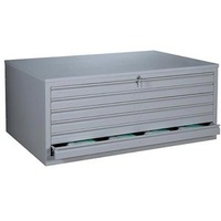 Lüllmann Planschrank lichtgrau 6 Schubladen 140,5 x 95,5 x