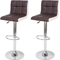 Mendler 2er-Set Barhocker HWC-G87, Tresenhocker Barstuhl, höhenverstellbar ~ Kunstleder