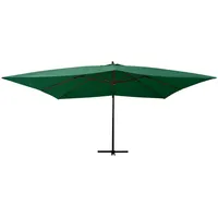 VidaXL Ampelschirm mit Holzmast 400 x 300 cm Grün